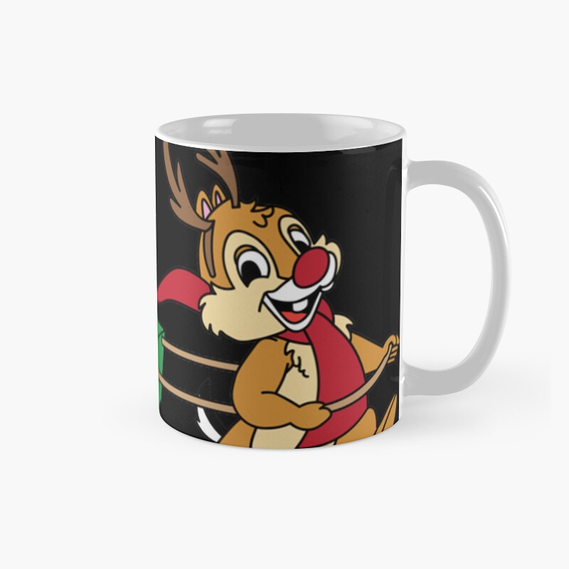 Chip And Dale On A Christmas Sleigh Mug