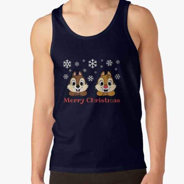Merry Christmas The Cartoon Chip N Dale Rangers Greetings Tank Top - Image 6
