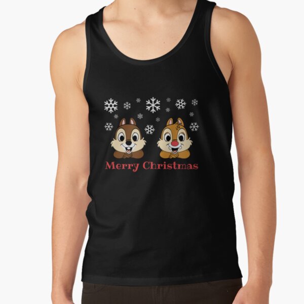 Merry Christmas The Cartoon Chip N Dale Rangers Greetings Tank Top