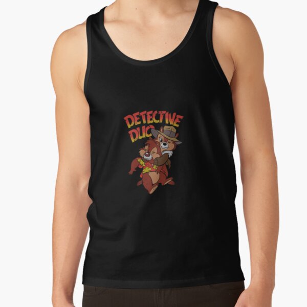 Retro Chip N Dale Rescue Rangers Detective Duo Tank Top - Image 2