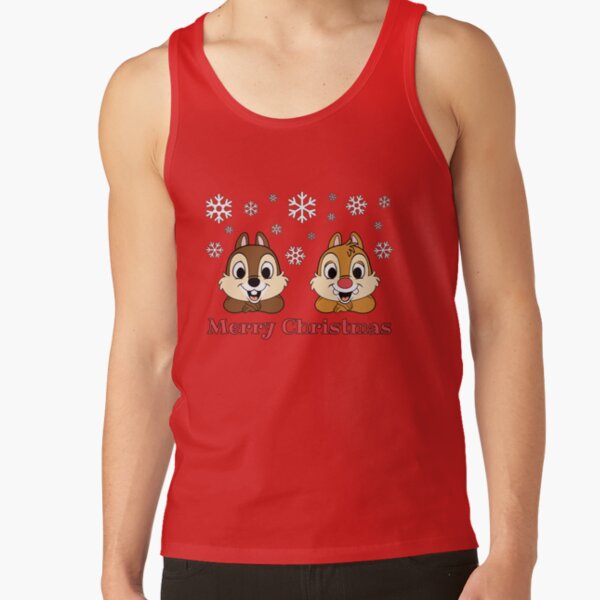 Merry Christmas The Cartoon Chip N Dale Rangers Greetings Tank Top - Image 5
