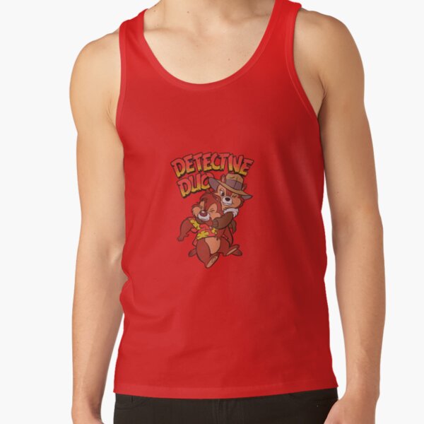 Retro Chip N Dale Rescue Rangers Detective Duo Tank Top - Image 5