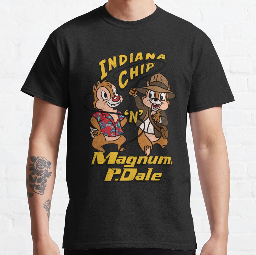 Day Gifts For Action Chip N Dale Adventure Rescue Ranger Cartoon Funny Graphic Gift T-shirt - Image 4