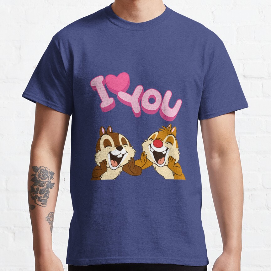 Chip And Dale I Love You T-shirt - Image 5