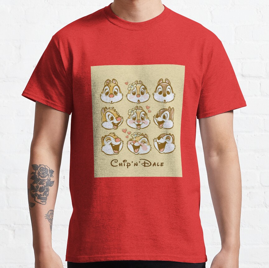 Best Custom The Cartoon Chip N Dale Rangers Mask Sticker T-shirt - Image 6