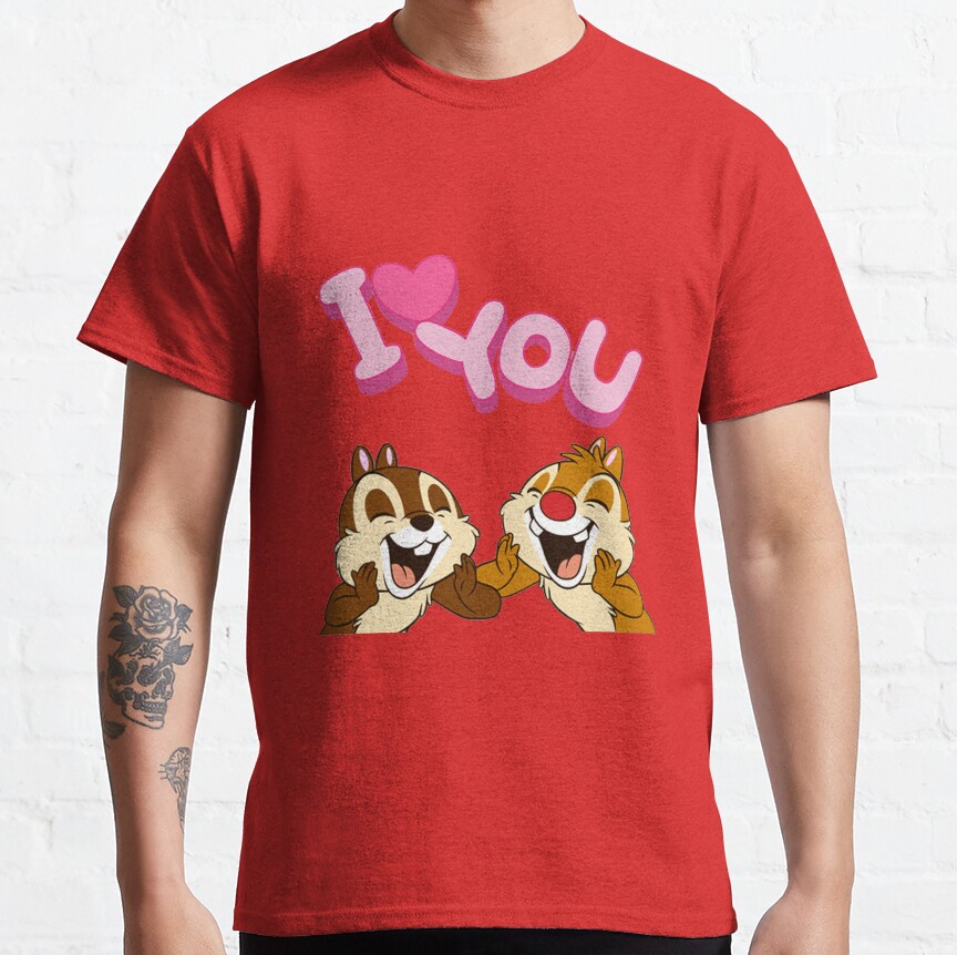 Chip And Dale I Love You T-shirt - Image 6