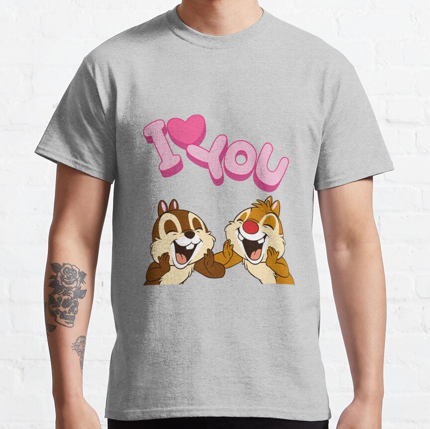 Chip And Dale I Love You T-shirt - Image 4