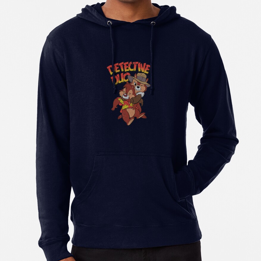 Retro Chip N Dale Rescue Rangers Detective Duo Hoodie - Image 6