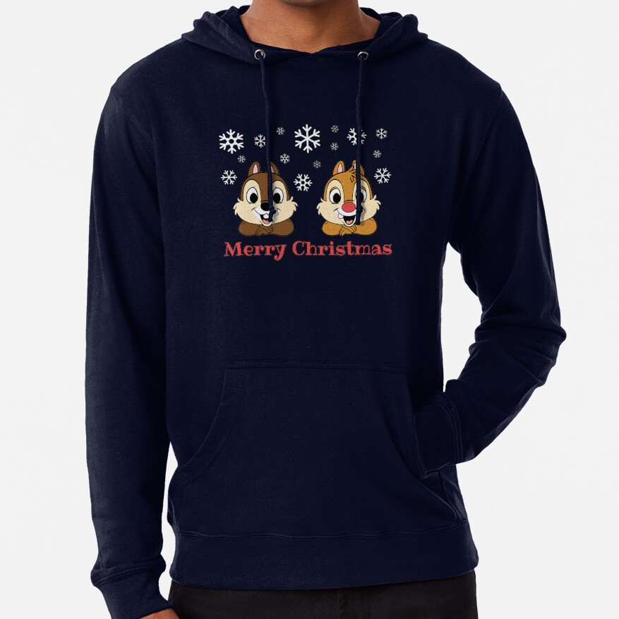 Merry Christmas The Cartoon Chip N Dale Rangers Greetings Hoodie - Image 6