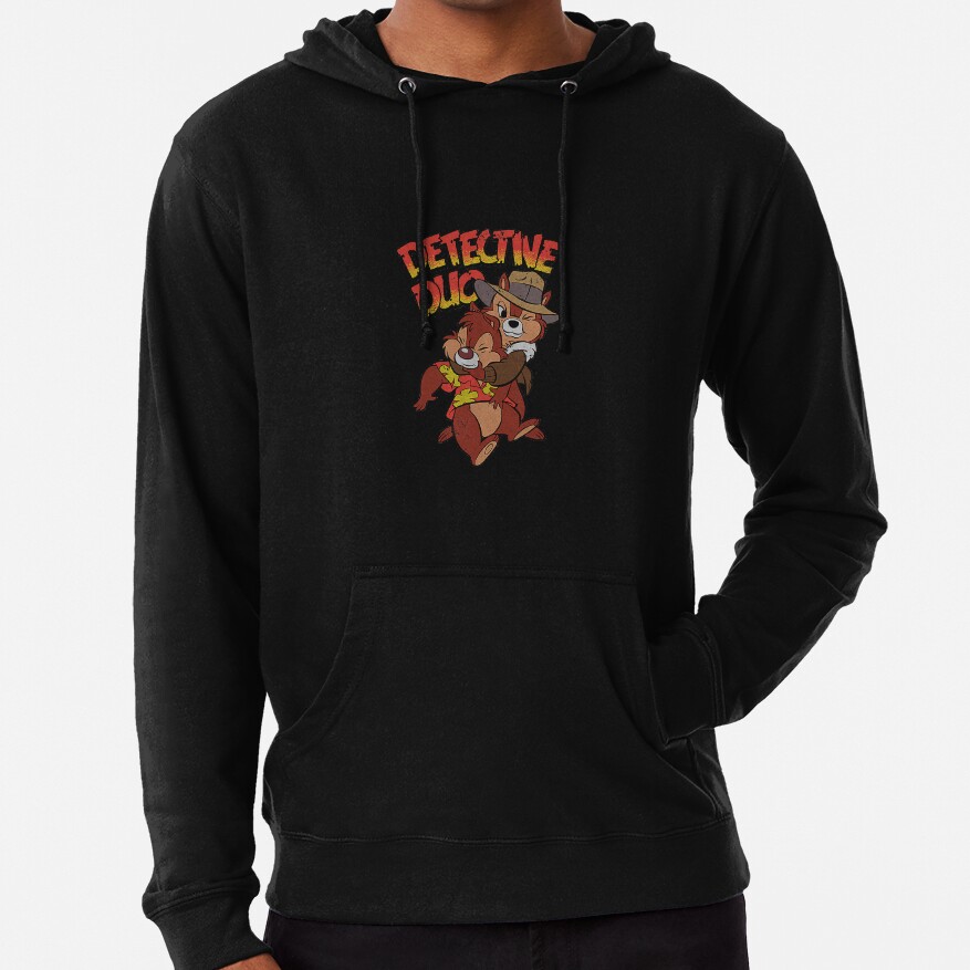 Retro Chip N Dale Rescue Rangers Detective Duo Hoodie - Image 2
