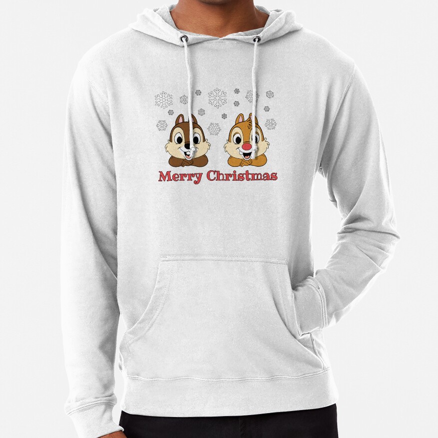 Merry Christmas The Cartoon Chip N Dale Rangers Greetings Hoodie - Image 2