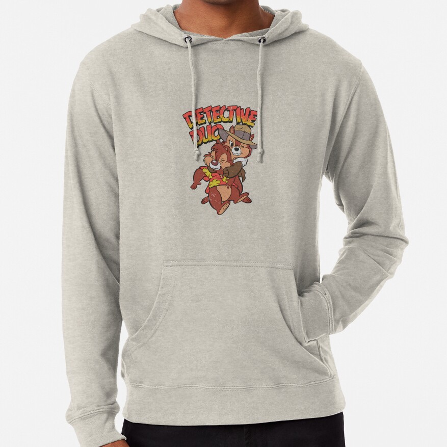 Retro Chip N Dale Rescue Rangers Detective Duo Hoodie - Image 4