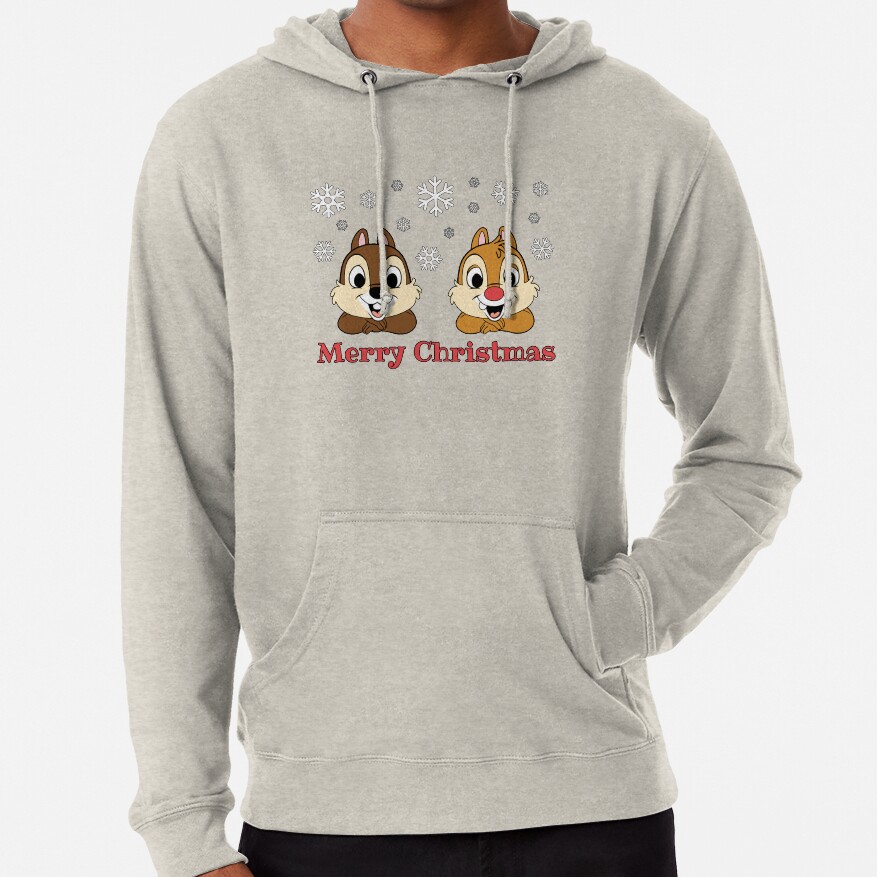 Merry Christmas The Cartoon Chip N Dale Rangers Greetings Hoodie - Image 4