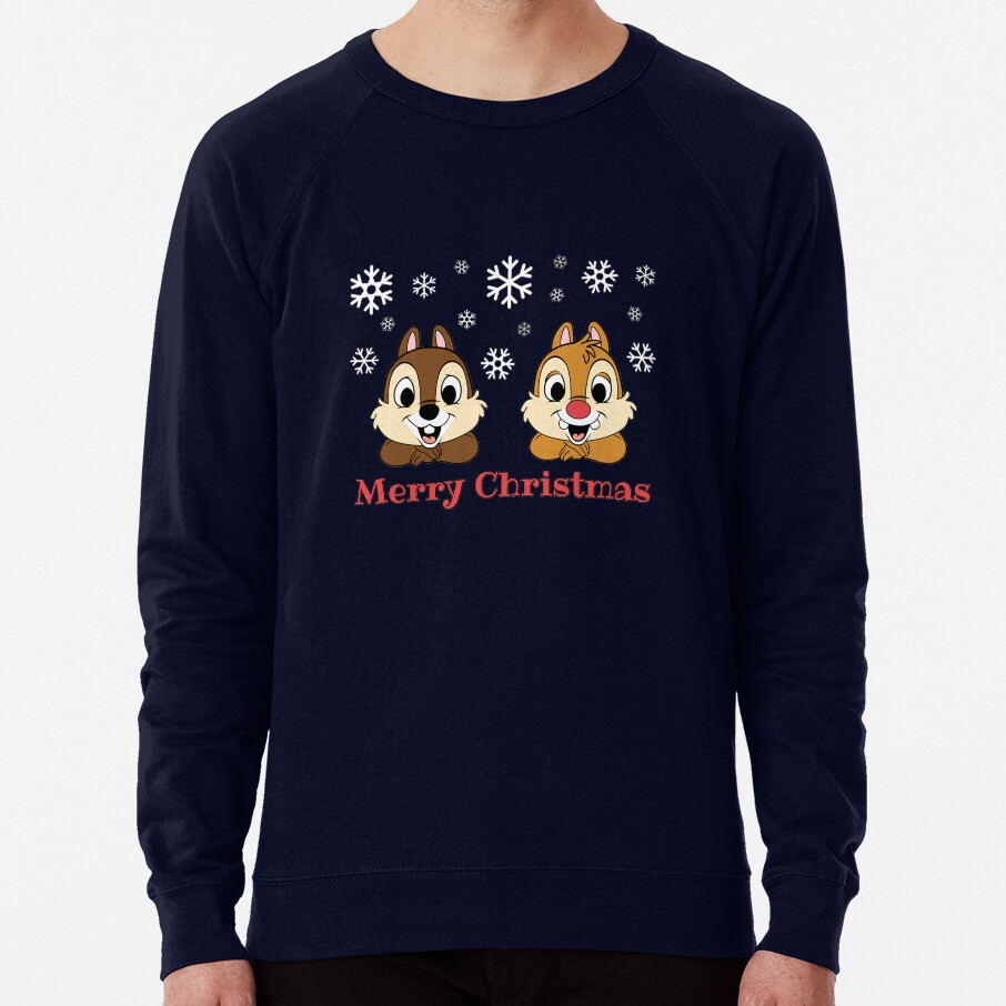 Merry Christmas The Cartoon Chip N Dale Rangers Greetings Sweatshirt - Image 6