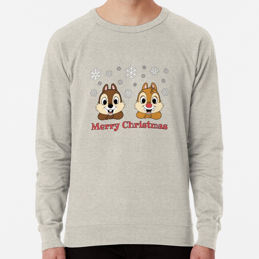 Merry Christmas The Cartoon Chip N Dale Rangers Greetings Sweatshirt - Image 4
