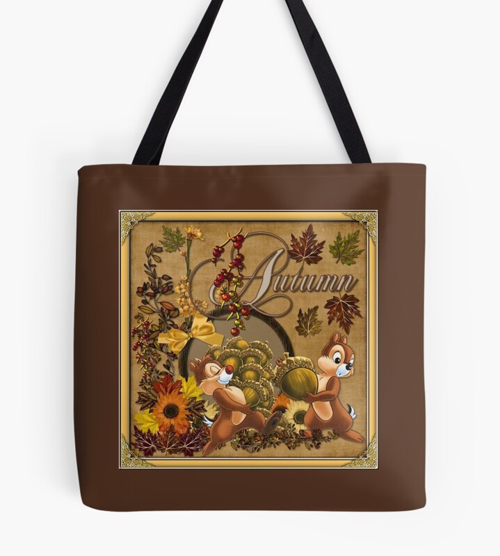 Chip And Dale Autumn Tote Bag