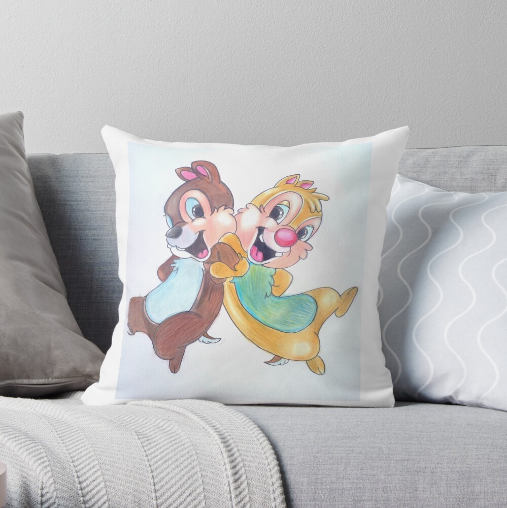 Chip And Dale Throw Pillow