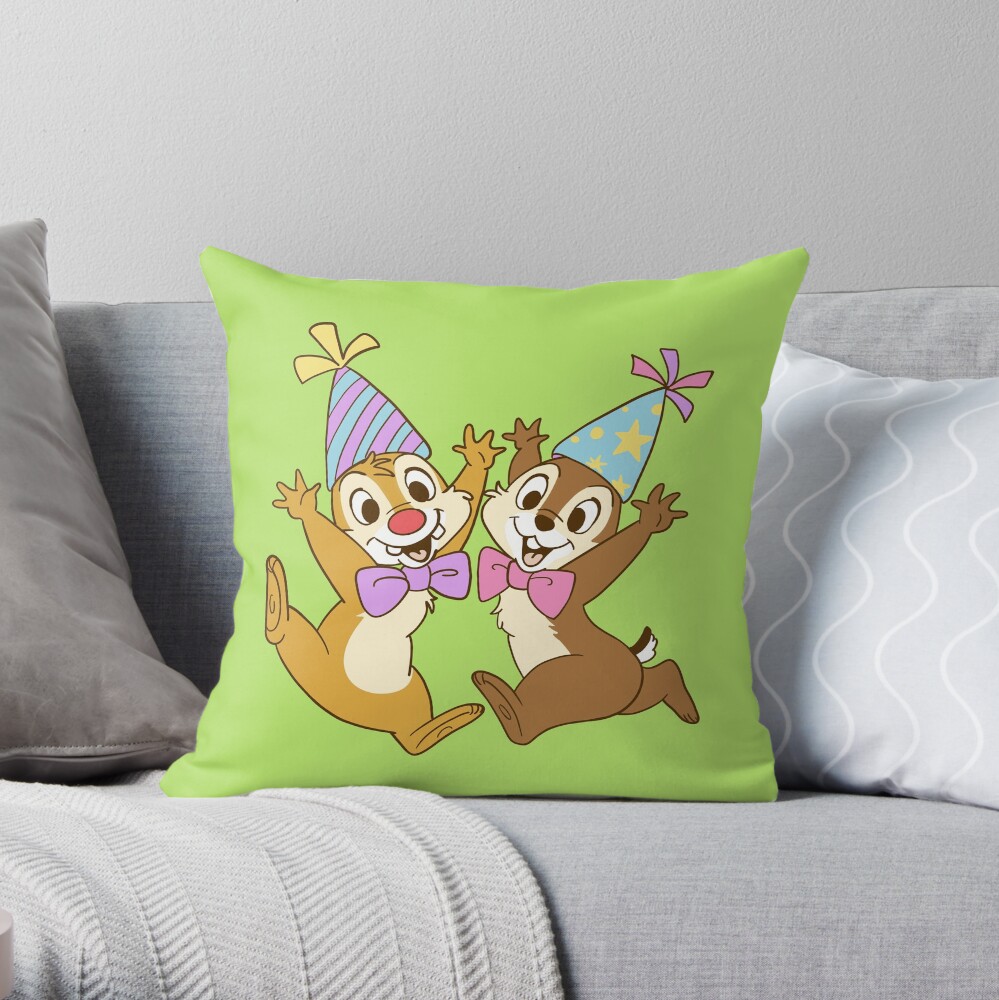 Chip And Dale Party Throw Pillow