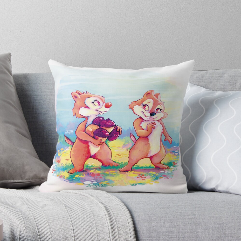 Chipmunks Throw Pillow