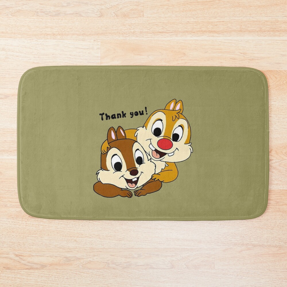 Chip And Dale Thank You Bath Mat
