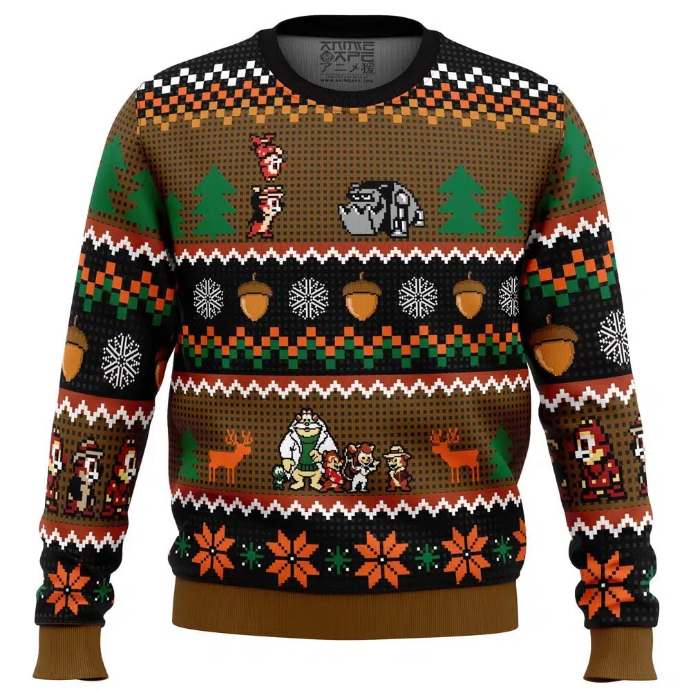 Chip Dale Christmas Rangers Ugly Christmas Sweater